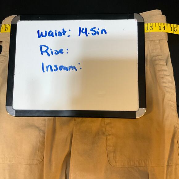 Vince Belted Linen Blend Crop Pants Straight Leg Khaki Casual Size S - Picture 7 of 9